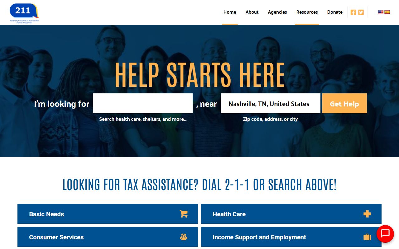 Jacksonville phone directory NC 211 community resource search