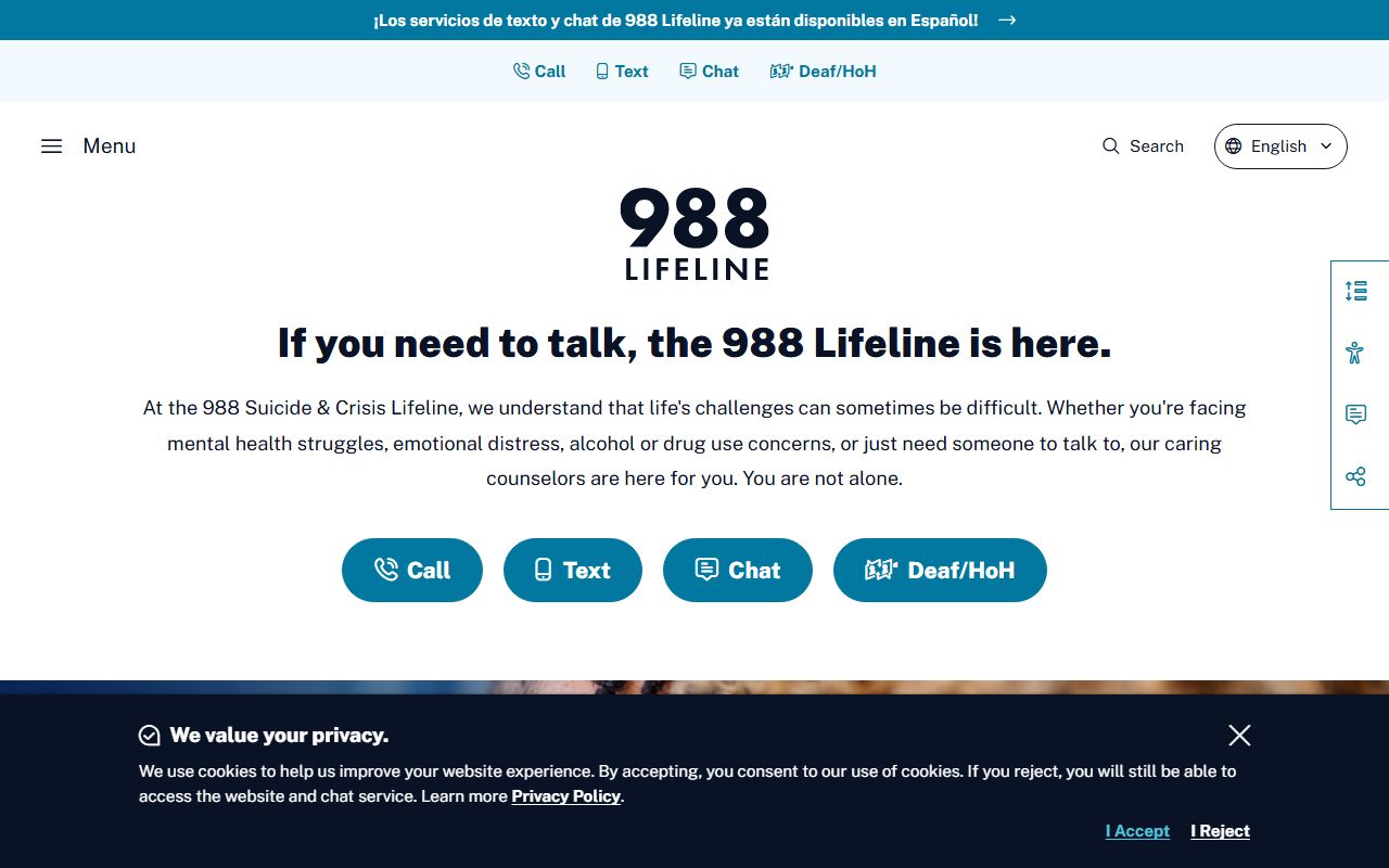 Jacksonville area code dialing reference from 988 Lifeline